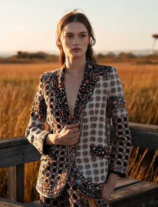 Aurora knotch collar jacket and pants