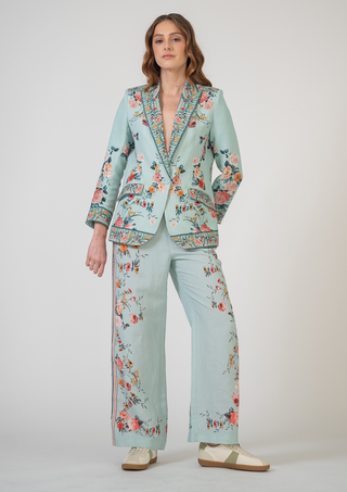 Lorina knotch collar jacket and pants