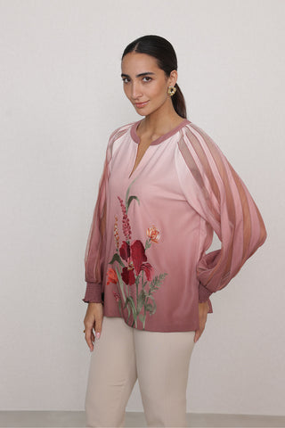 Olivi blush rose blouse