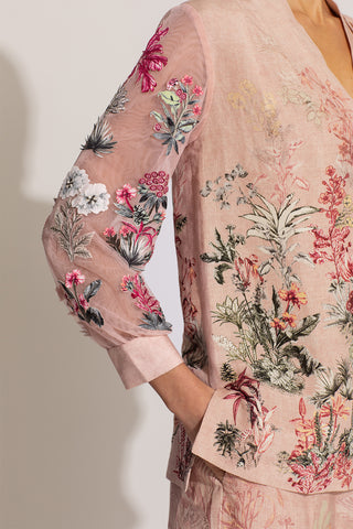 Lisa cavern pink blouse and pants