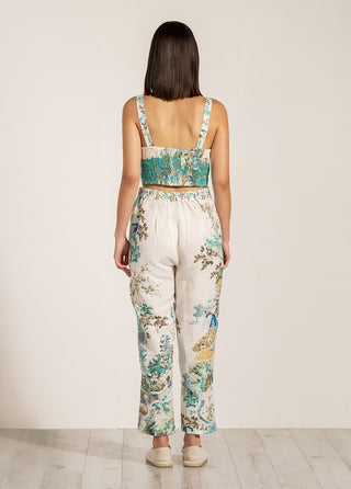 Orin teal glove bustier and pants