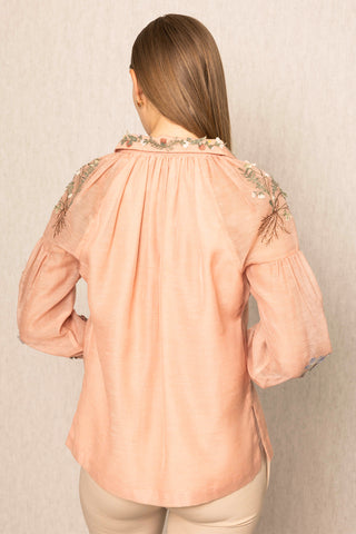 Orris peach blouse