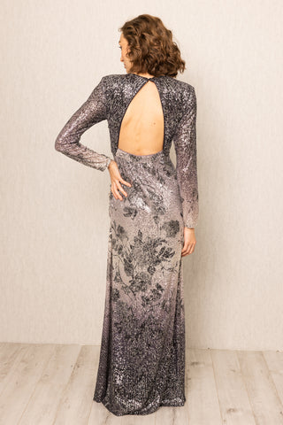 Zale gray ombre shimmering gown
