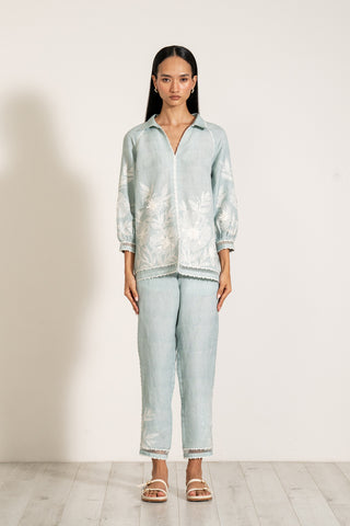 Briella sky blue top and pants