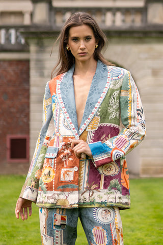 Multicolor kiro oversized jacket