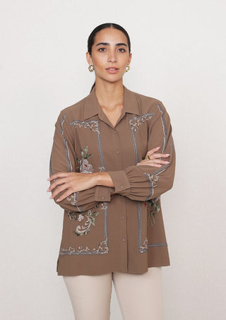 Kira mocha taupe shirt