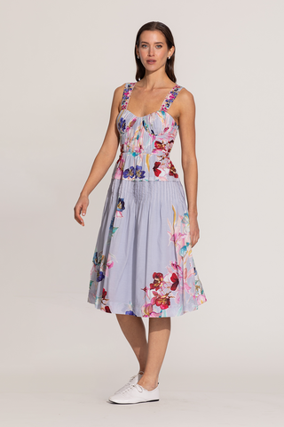 Anara multicolor ruched midi dress