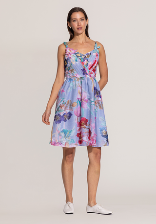 Florin multicolor pleated mini dress