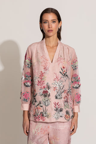 Lisa cavern pink blouse and pants