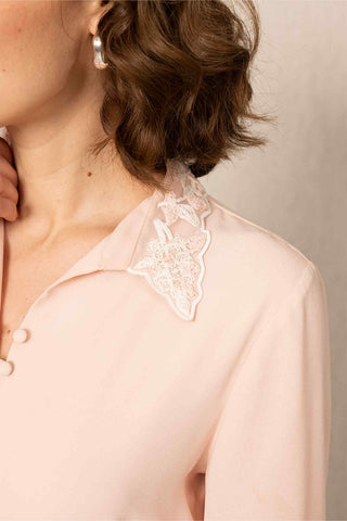 Arin pink embroidered top