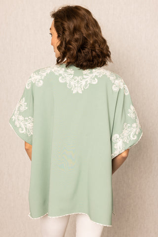 Tivo crinkle green blouse
