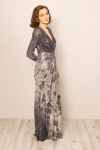 Zale gray ombre shimmering gown