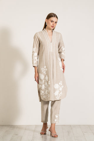 Hazel beige tunic and pants