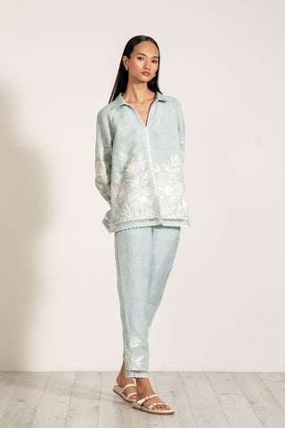 Briella sky blue top and pants