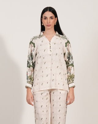 Antonia lantern print blouse