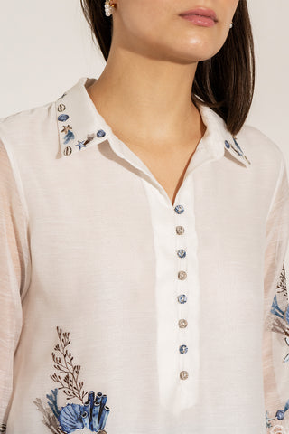 Clara white tunic