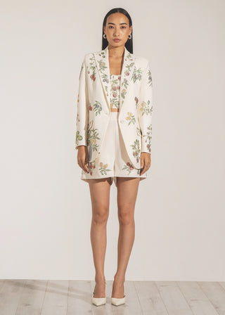 Willow ivory collar jacket and shorts set