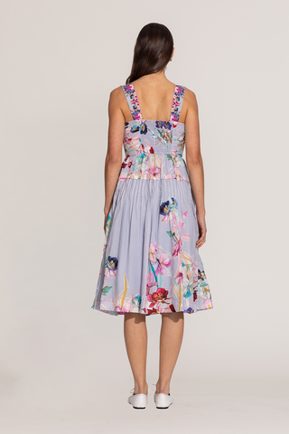 Anara multicolor ruched midi dress