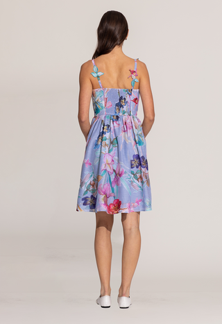 Florin multicolor pleated mini dress