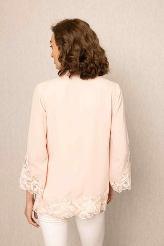 Arin pink embroidered top