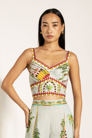 Verve green bustier and pants
