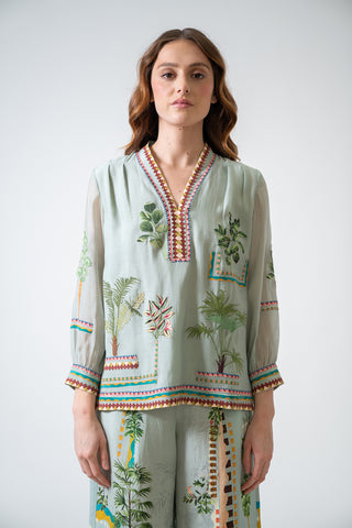 Selva green top