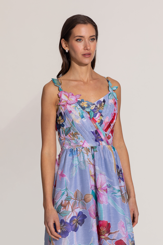Florin multicolor pleated mini dress