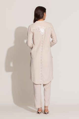 Naysa beige tunic and pants