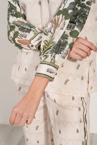 Antonia lantern print blouse