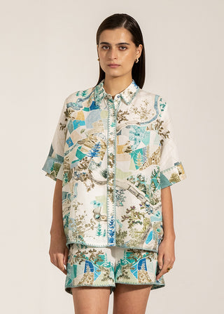 Brio button-down shirt and shorts