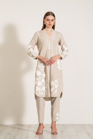 Hazel beige tunic and pants