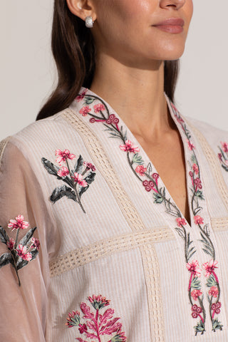 Maria beige tunic and pants