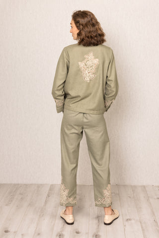 Sage green raylen rara pants