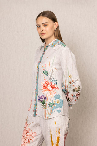 Multicolor bora buttondown shirt and pants