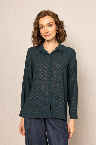 Bottle green bern buttondown shirt