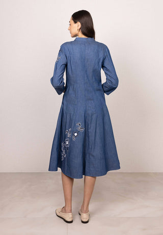 Vireo panel midi dress