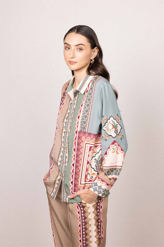 Eva buttondown shirt and pants