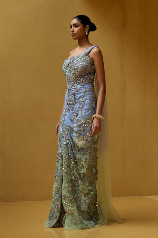 Mirae corset draped dress