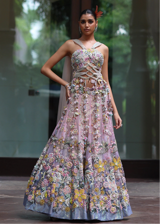 Sora tasselled lehenga and blouse