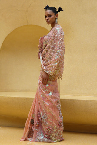 Ambrose draped skirt and cape blouse