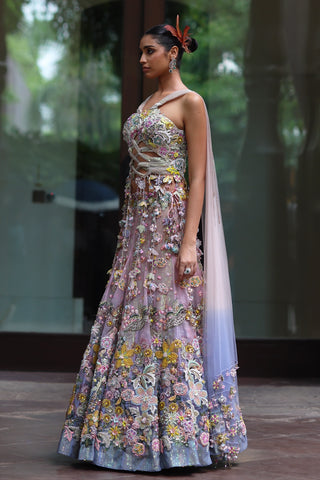 Sora tasselled lehenga and blouse