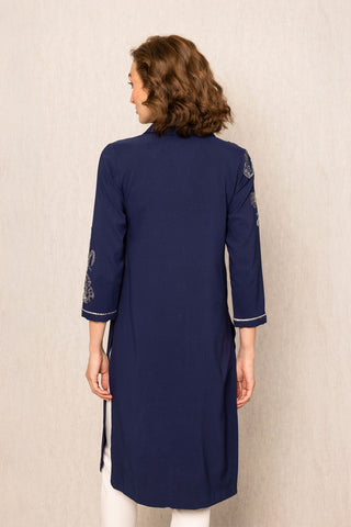 Navy blue jovia tunic and pants