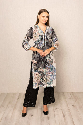 Iver black tunic and dupatta