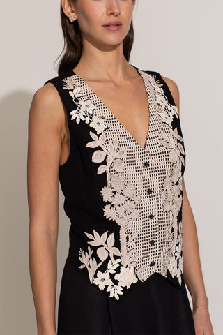 Black alina waistcoat