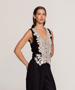 Black alina waistcoat