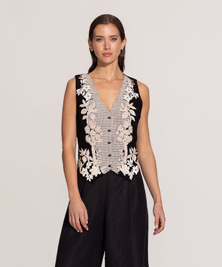 Black alina waistcoat