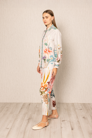 Multicolor bora buttondown shirt and pants
