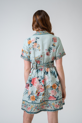 Eva multicolor collared mini dress