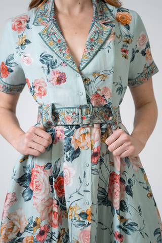 Eva multicolor collared mini dress