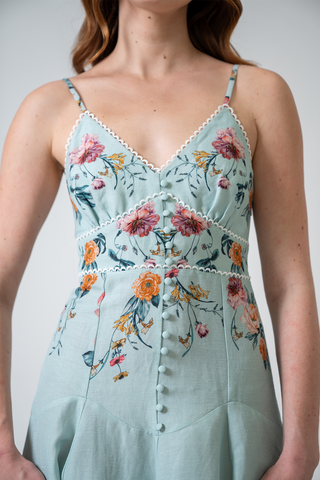 Roselle multicolor strap midi dress